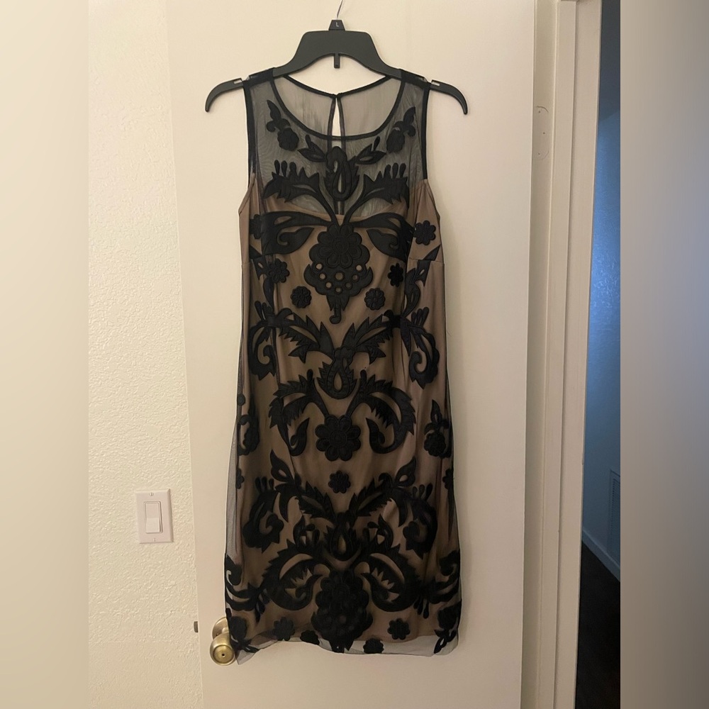 Marina black overlay dress.  Large
